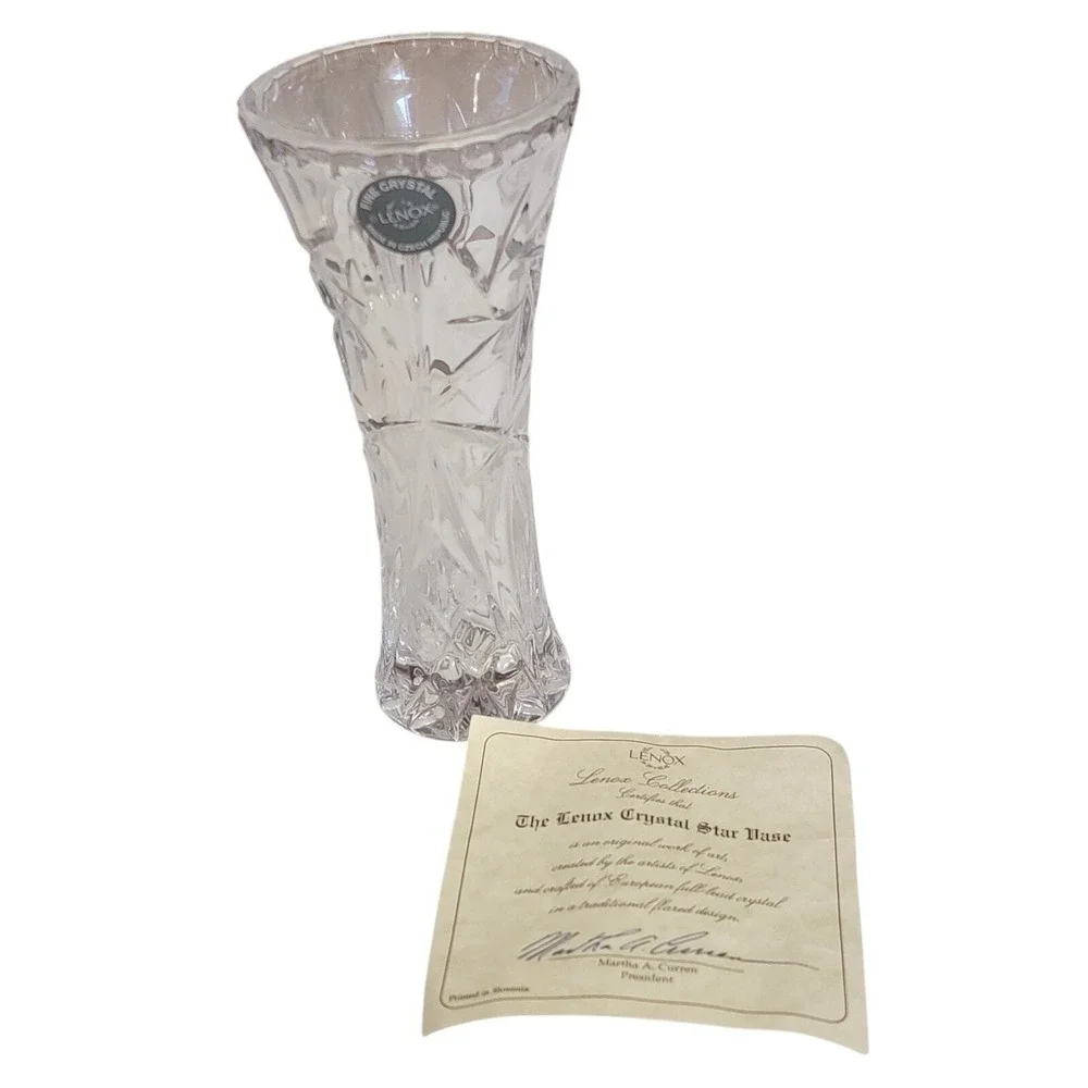 Lenox Crystal Star Vase 6